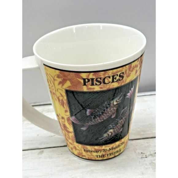 PISCES Tall Zodiac What's Your Sign Mug Large Coffee Cup Astrology Birthday Gift - Picture 3 of 10
